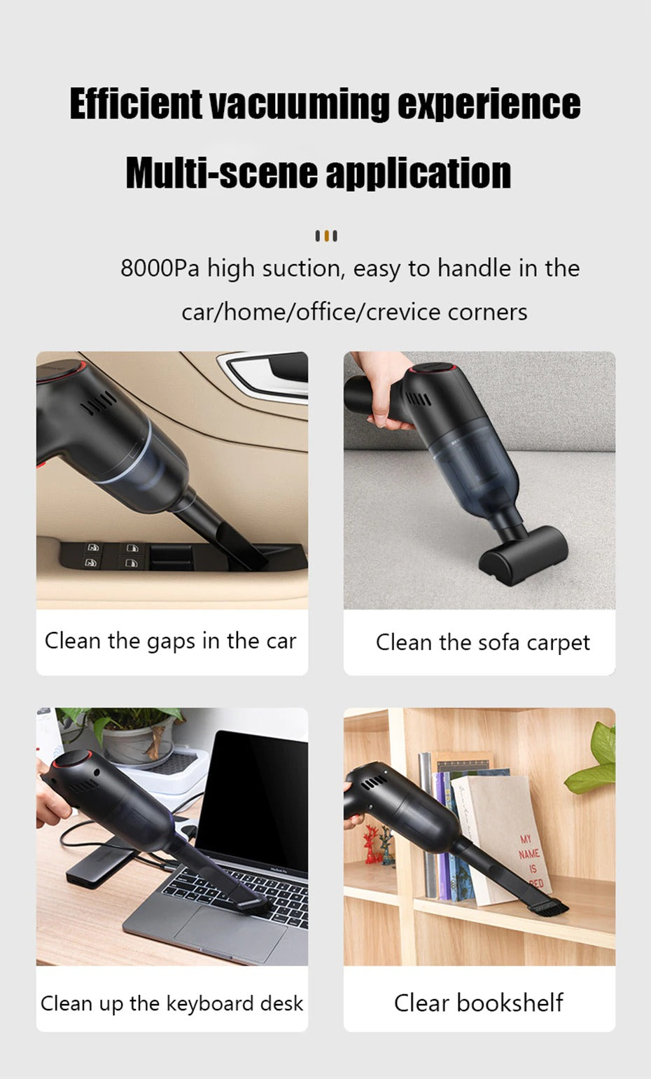 Wireless Car Vacuum Cleaner Cordless Handheld Home Mini Vacuum Cleaner