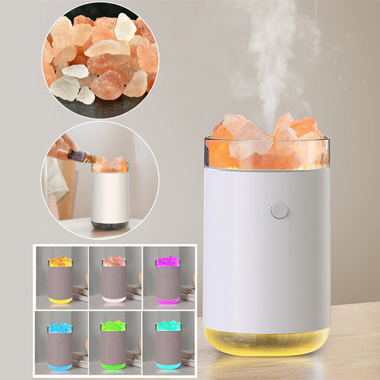 Air Humidifier Crystal Salt Stone Desktop Aromatherapy Essential Oil