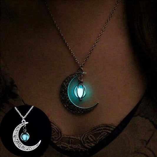 Retro Moon Necklace Jewelry For Women
