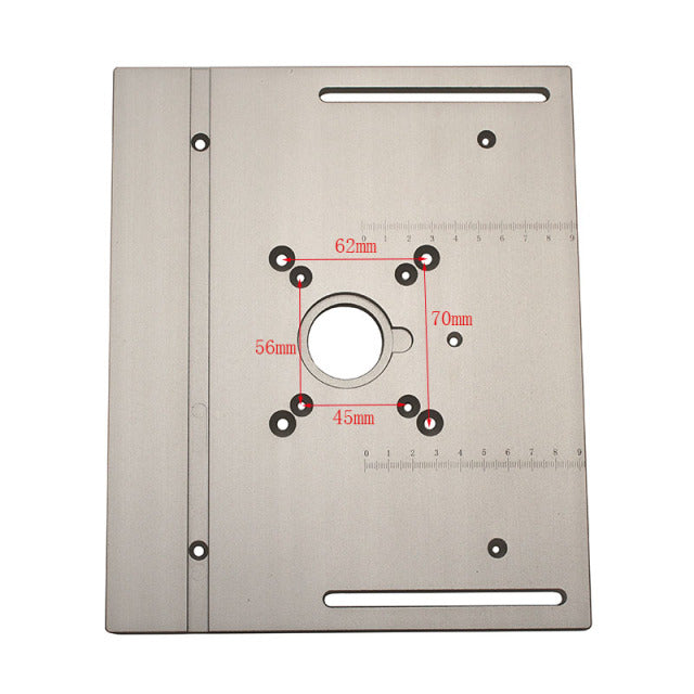 Aluminum Router Table Insert Plate W/Miter Gauge