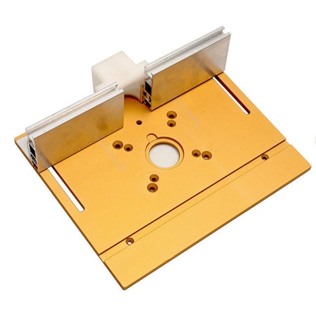 Aluminum Router Table Insert Plate W/Miter Gauge