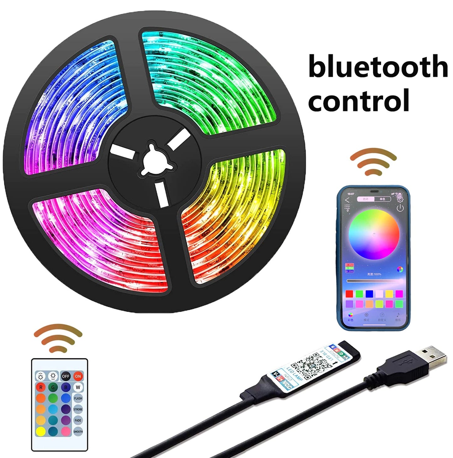 LED Strip Light Bluetooth USB Powered LED Lights Strips