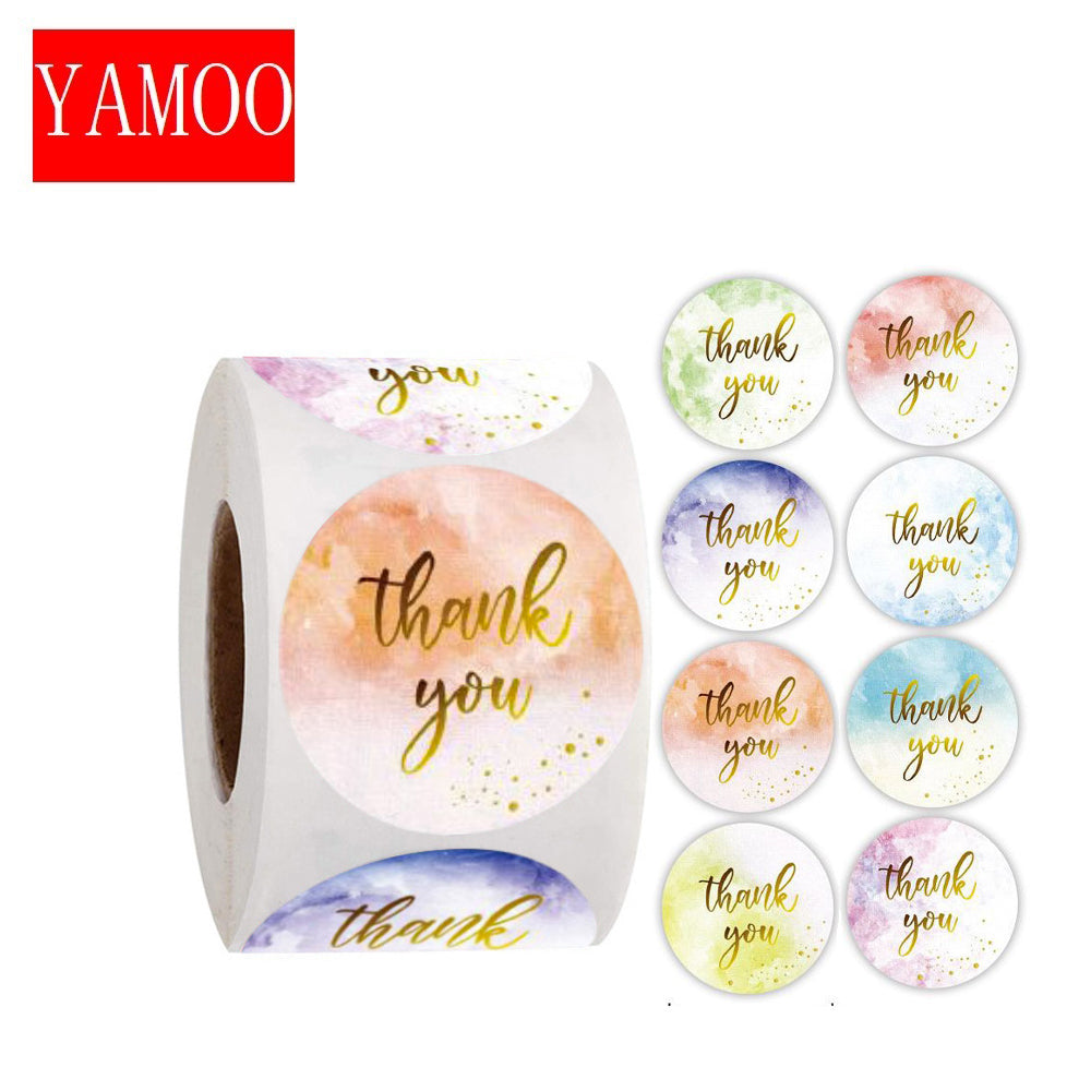 Colorful round sticker seal label paper roll