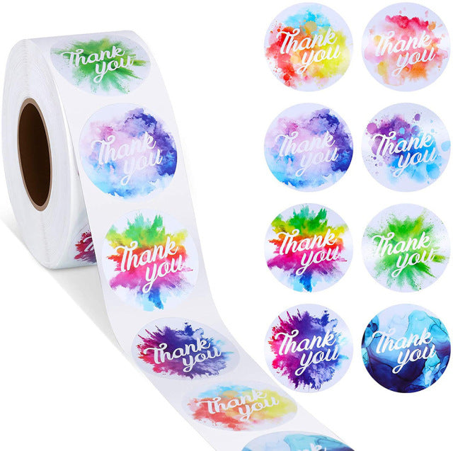 Colorful round sticker seal label paper roll