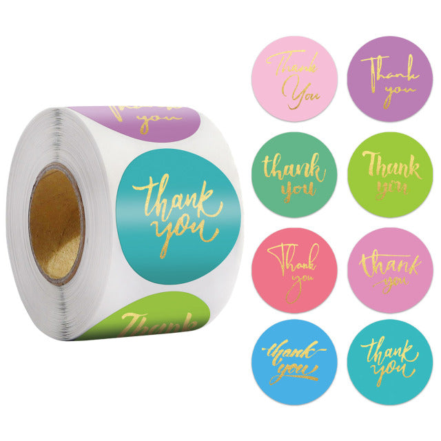 Colorful round sticker seal label paper roll