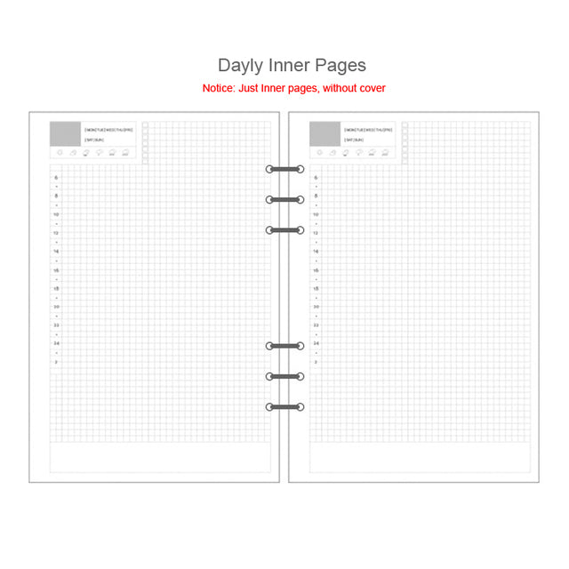 Transparent Loose Leaf Binder Notebook
