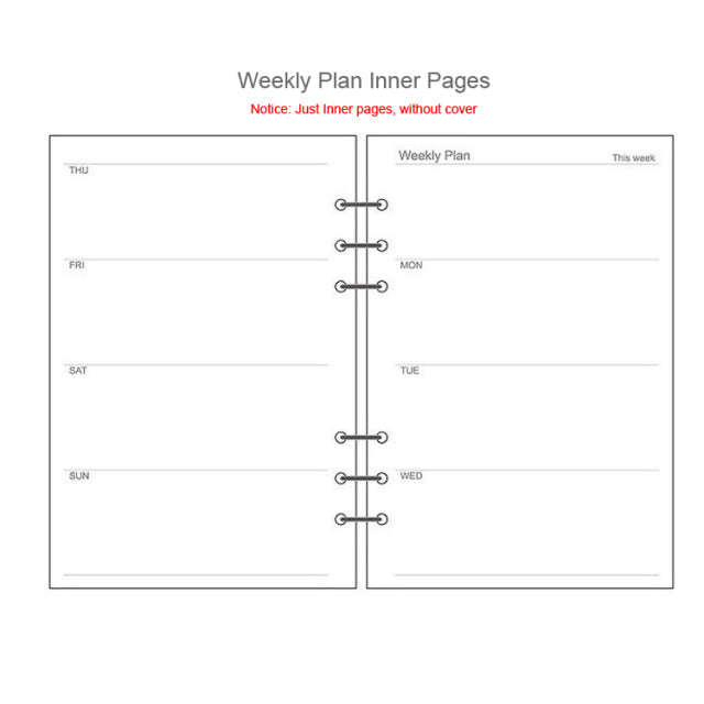 Transparent Loose Leaf Binder Notebook