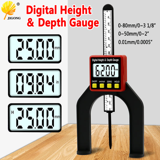Digital Depth Gauge LCD Height Gauges Calipers Tools