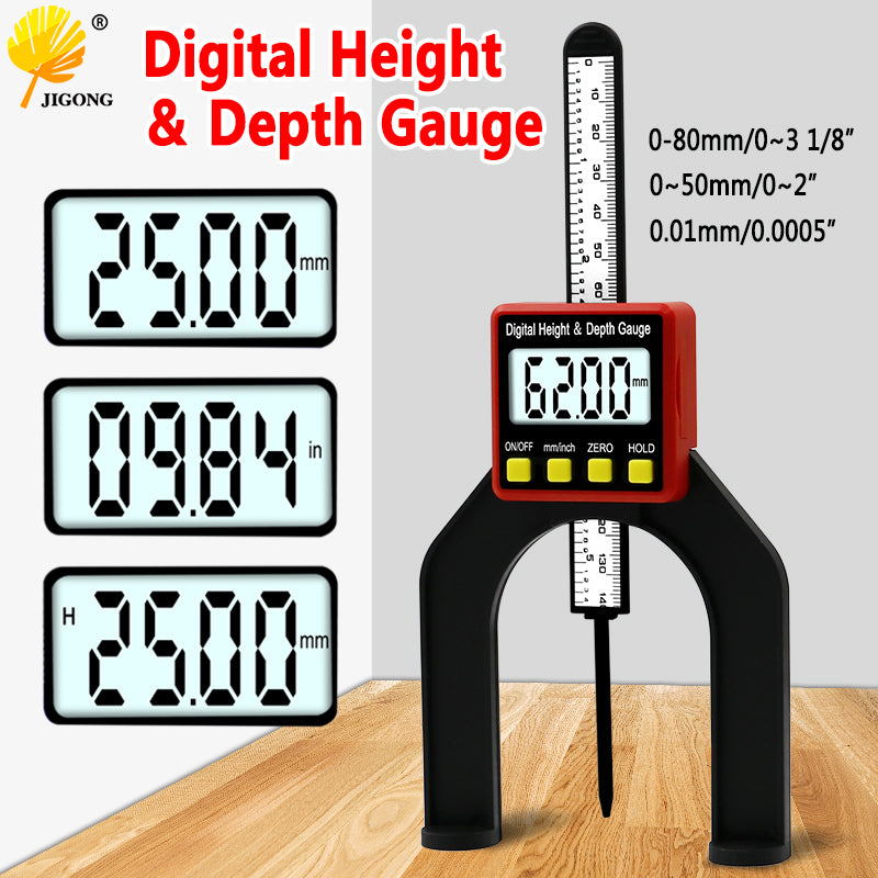 Digital Depth Gauge LCD Height Gauges Calipers Tools