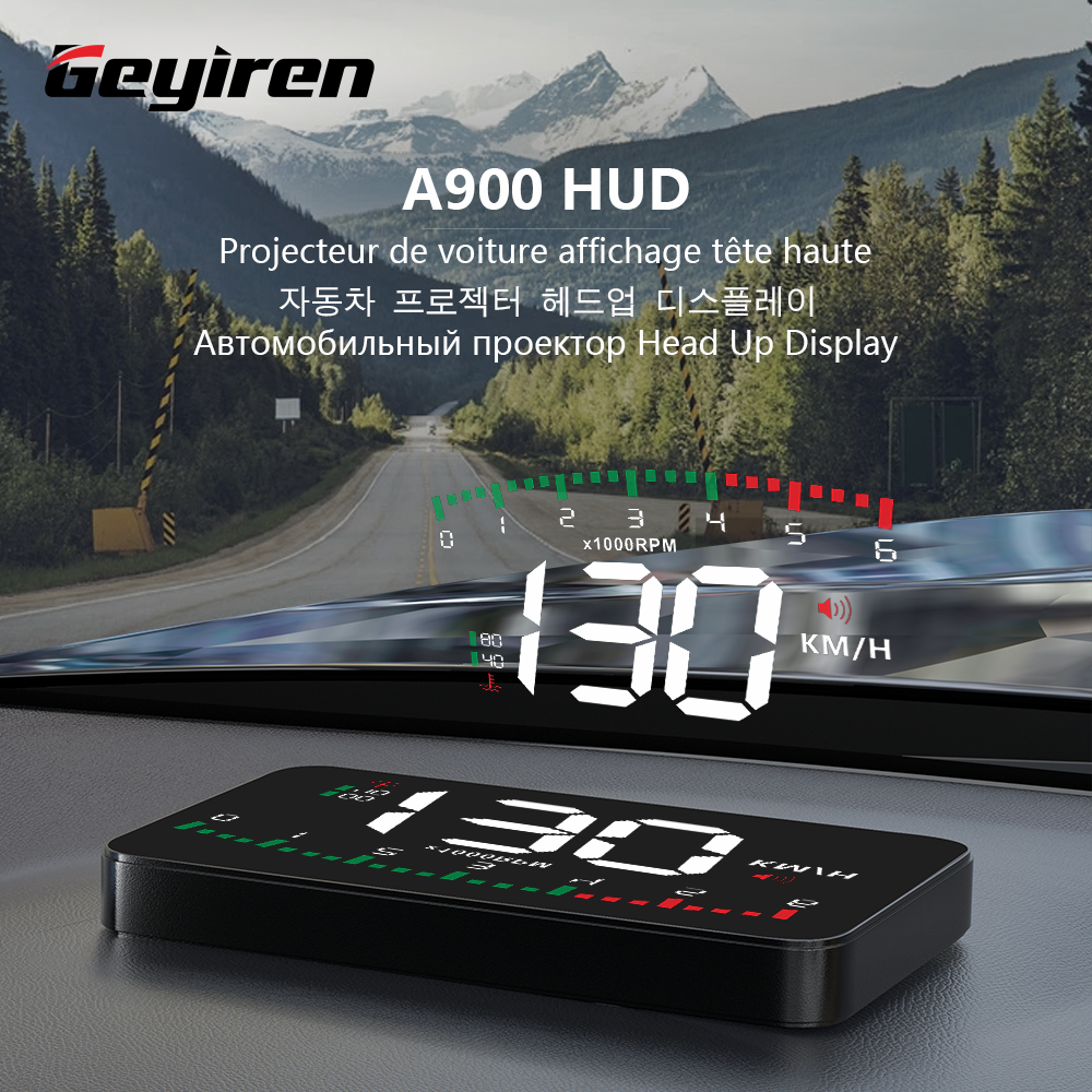 Auto Hud Display Car Projector Alarm