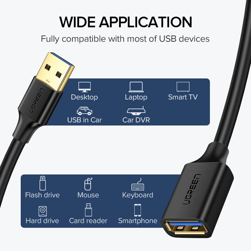 Extension Cable USB 3.0 Cable for Smart Laptop PC
