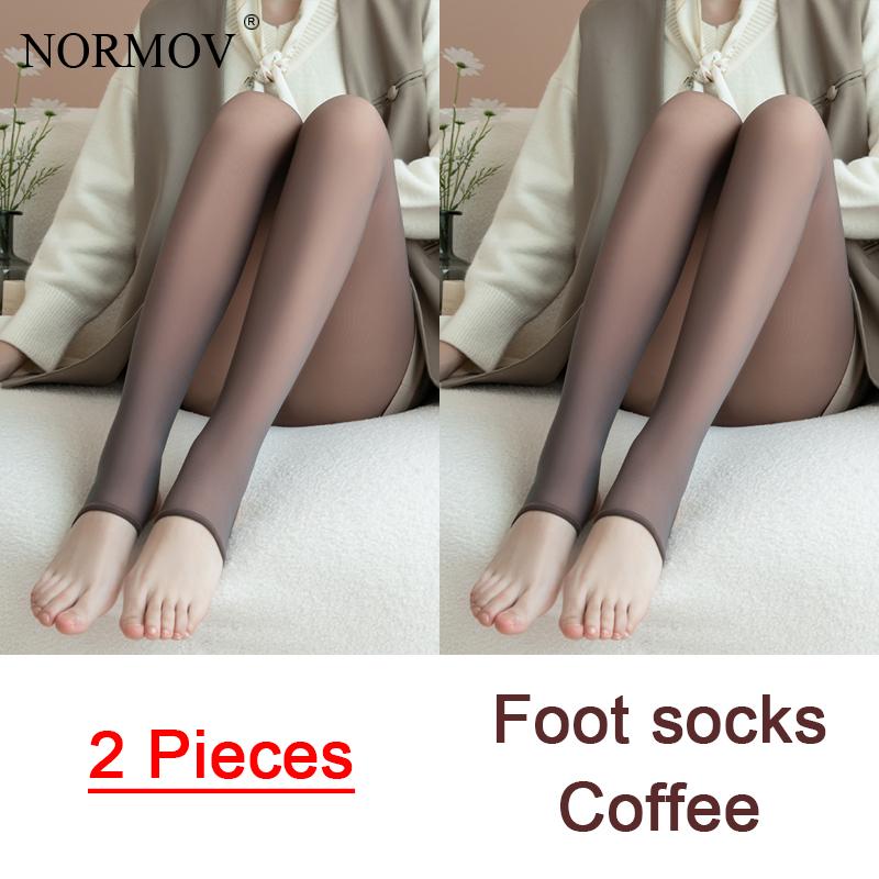 2 Pcs Winter Women Warm Leggings High Waist