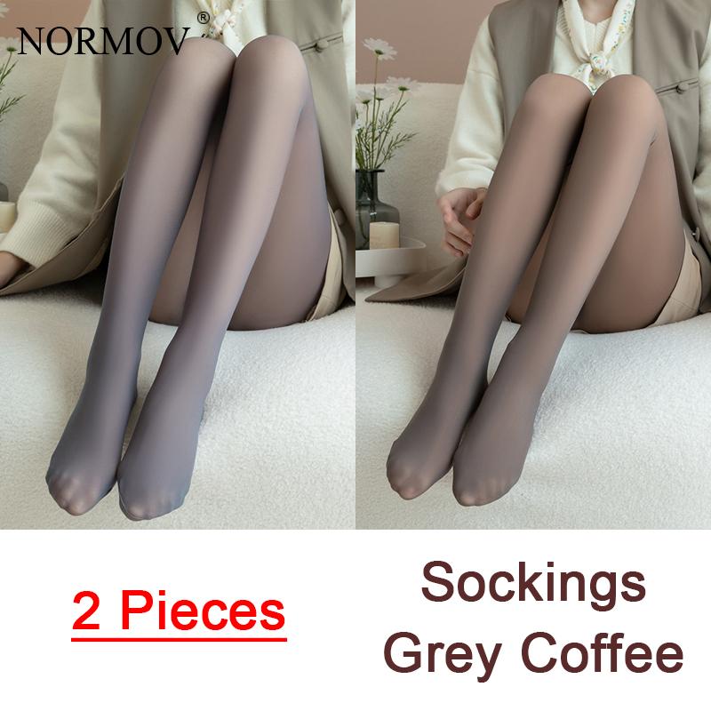 2 Pcs Winter Women Warm Leggings High Waist