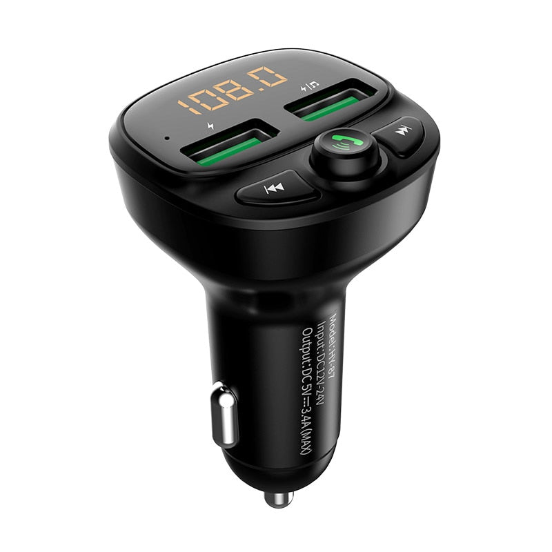 Car FM Transmitter Bluetooth 5.0 Dual USB Charger