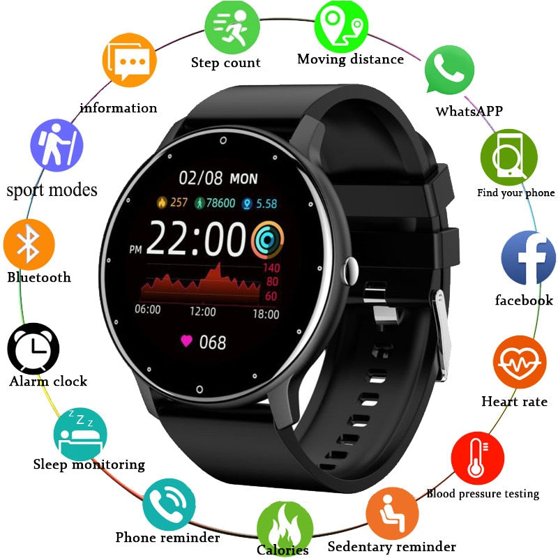 Men Women Smart Watch Full Touch Screen Watches