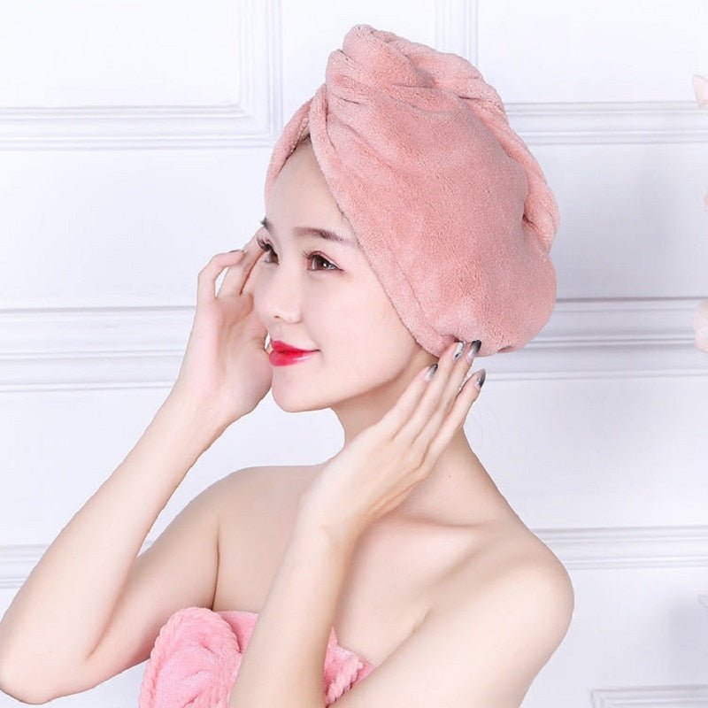 Microfiber Shower Cap Shower Hair Drying Wrap