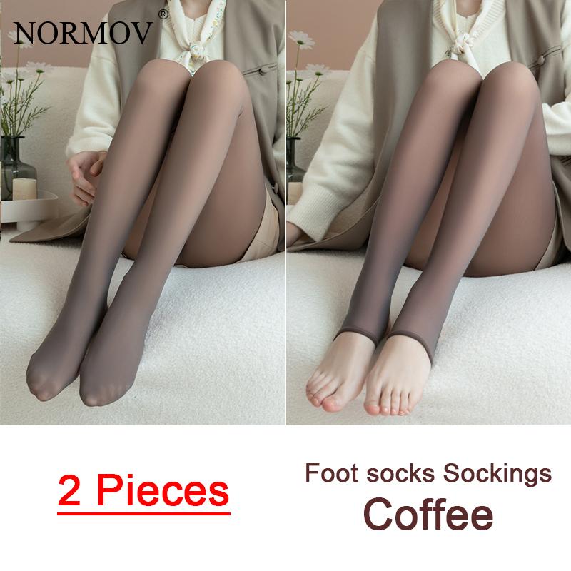 2 Pcs Winter Women Warm Leggings High Waist