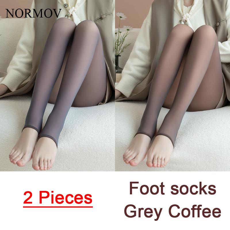 2 Pcs Winter Women Warm Leggings High Waist