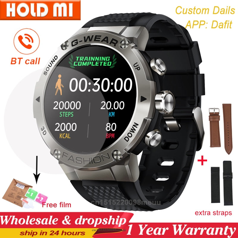 Sports Smart Watch Men BT Phone Call Customize