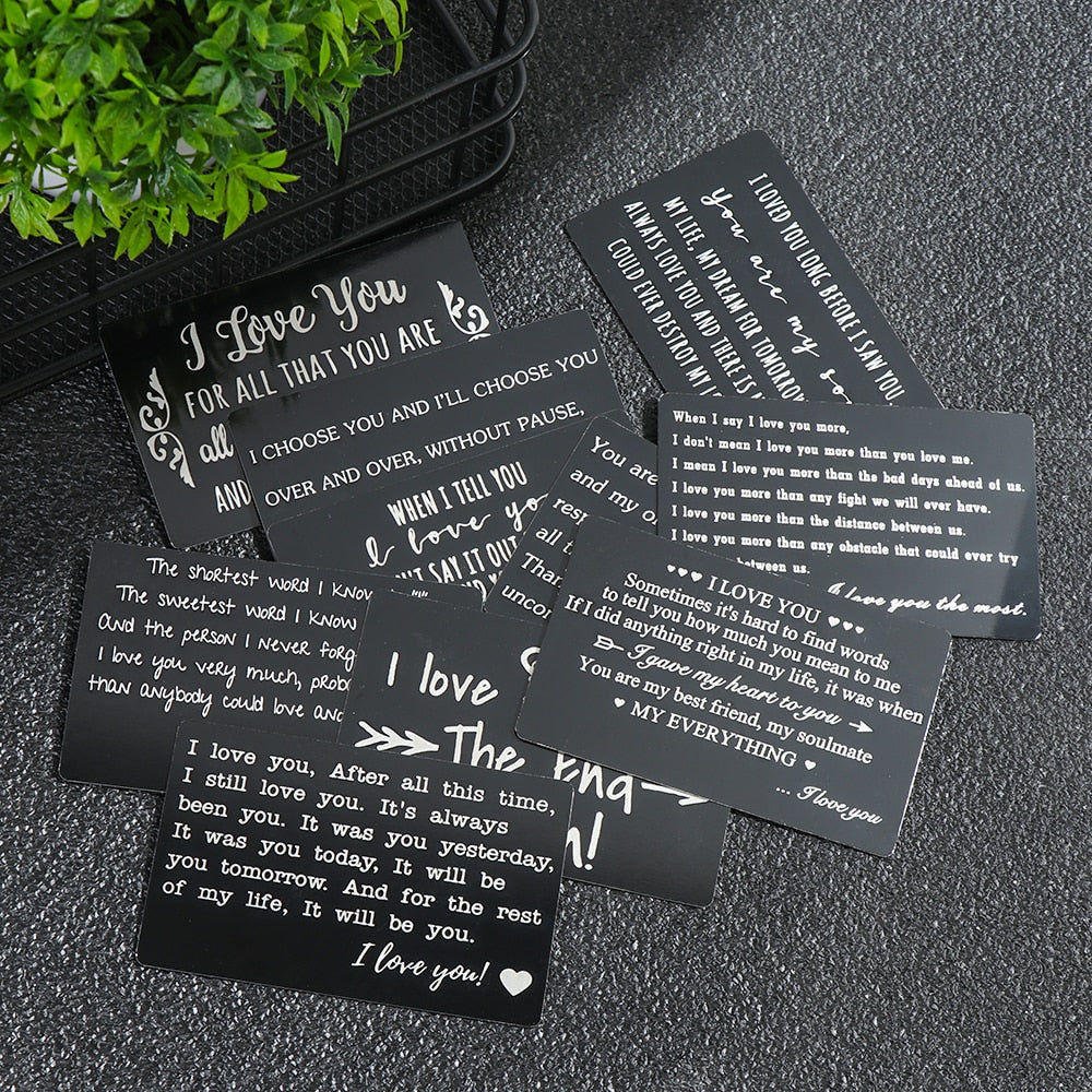 Mini Love Note Boyfriend Gifts Engraved Wallet