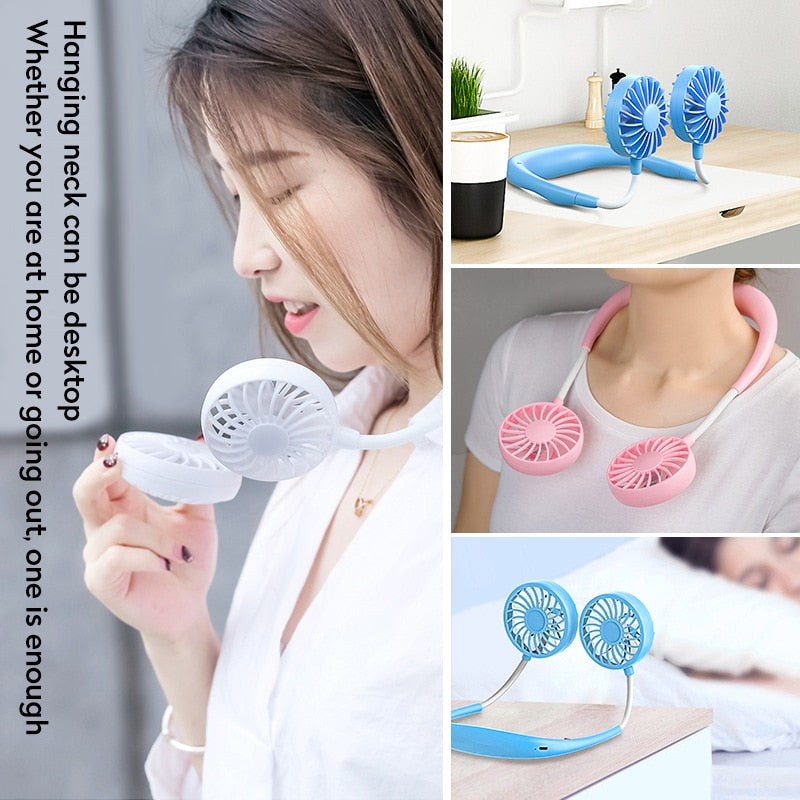 Mini USB Portable Fan Hands-free Neck Fan