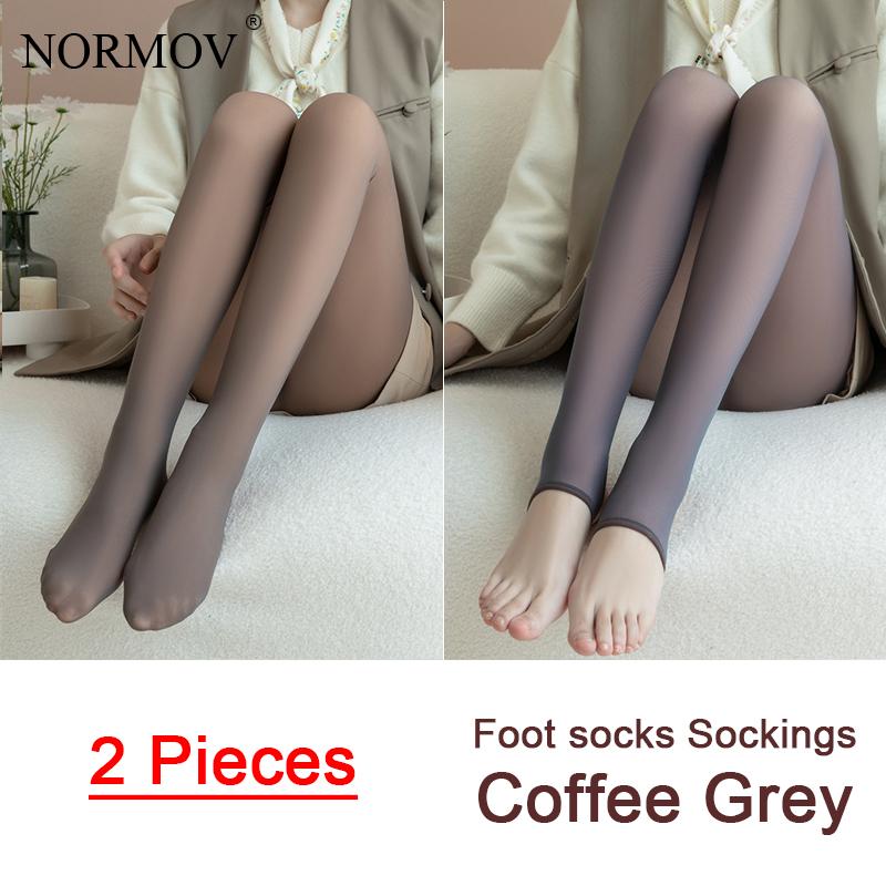 2 Pcs Winter Women Warm Leggings High Waist