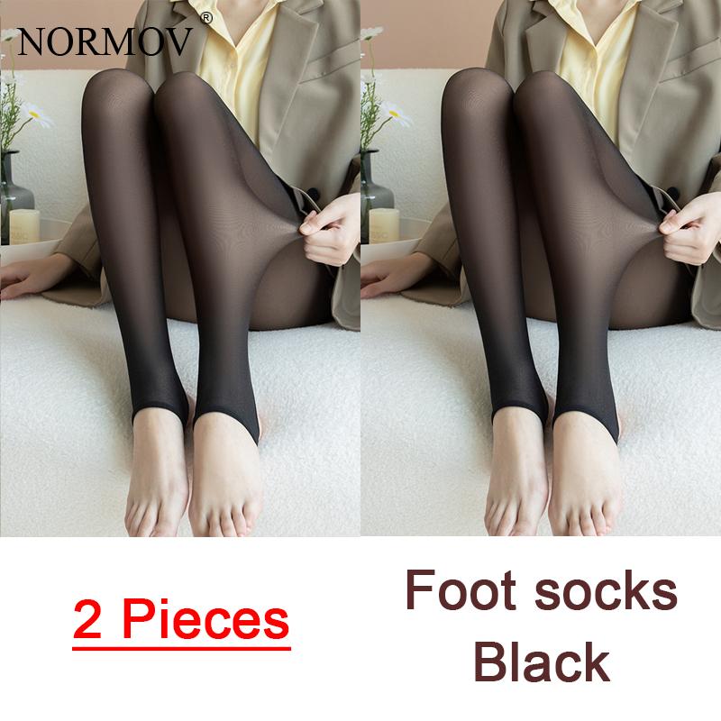 2 Pcs Winter Women Warm Leggings High Waist