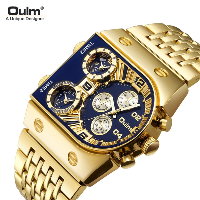 Brand New Oulm Quartz Watches Men Military Waterproof