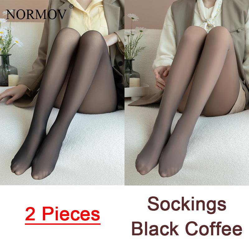 2 Pcs Winter Women Warm Leggings High Waist