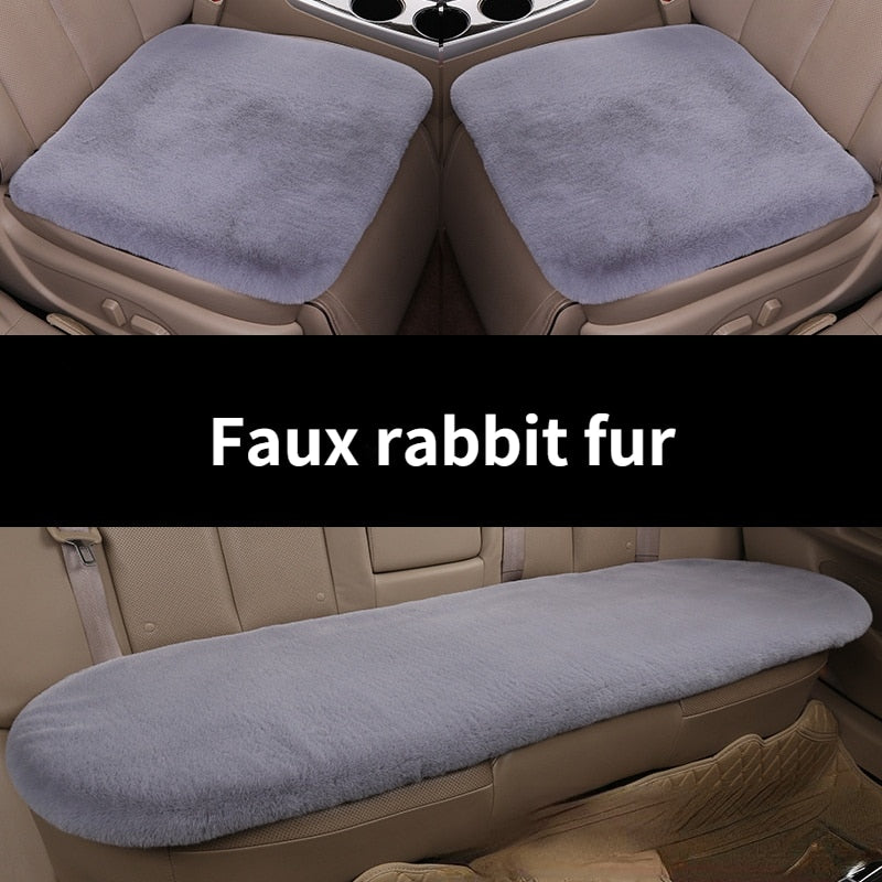 Car Seat Cushion Winter Plush Rabbit
