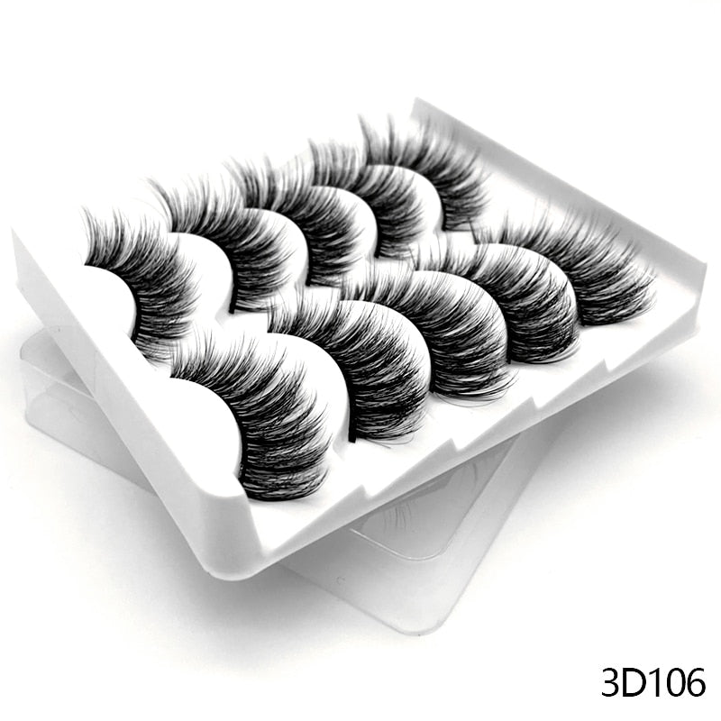 3D Faux Mink Lashes Fluffy Soft Wispy Natural