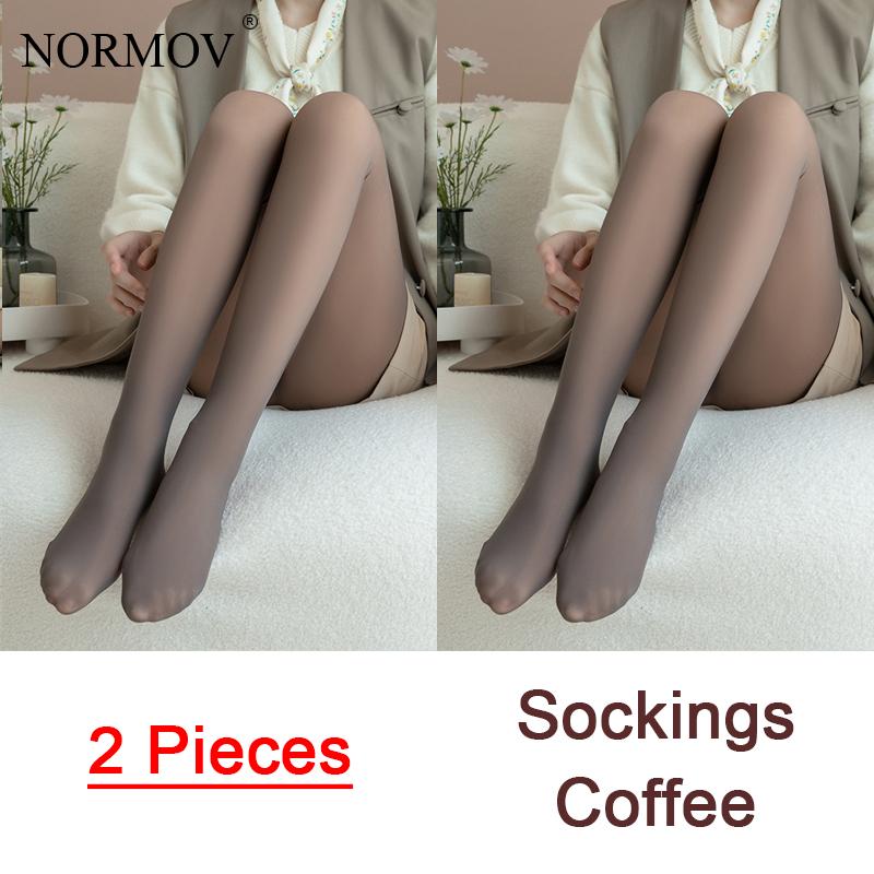 2 Pcs Winter Women Warm Leggings High Waist