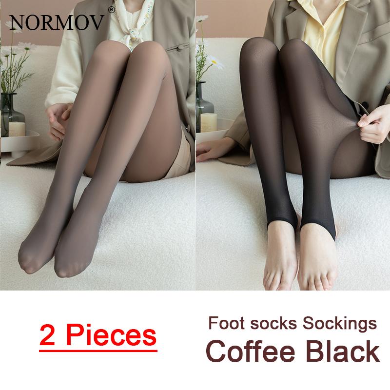 2 Pcs Winter Women Warm Leggings High Waist