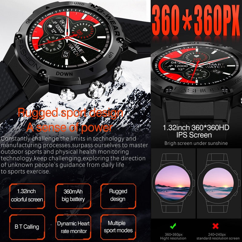 Sports Smart Watch Men BT Phone Call Customize