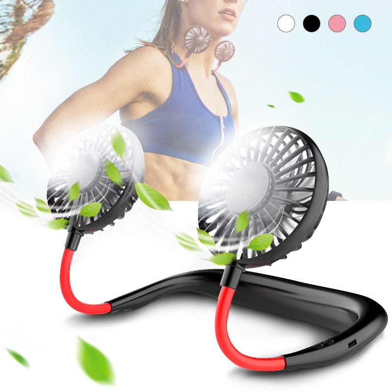 Mini USB Portable Fan Hands-free Neck Fan