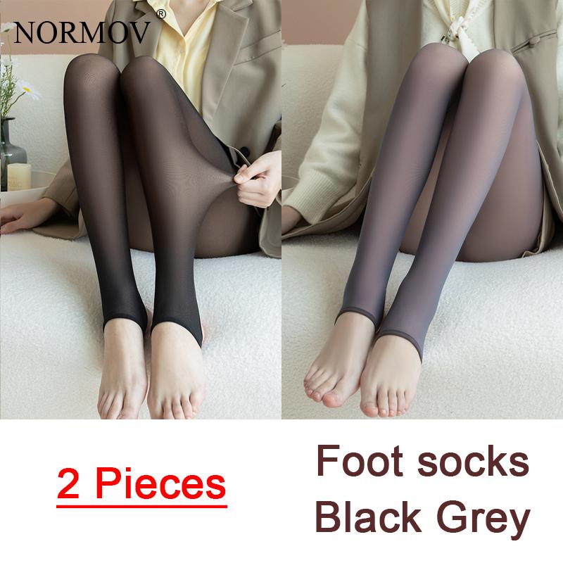 2 Pcs Winter Women Warm Leggings High Waist