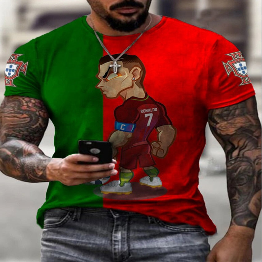 Castrol Digital Print Men Camisetas Street Style