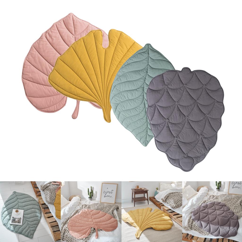 Leaf Shape Area Rug Modern Decorative Bedroom