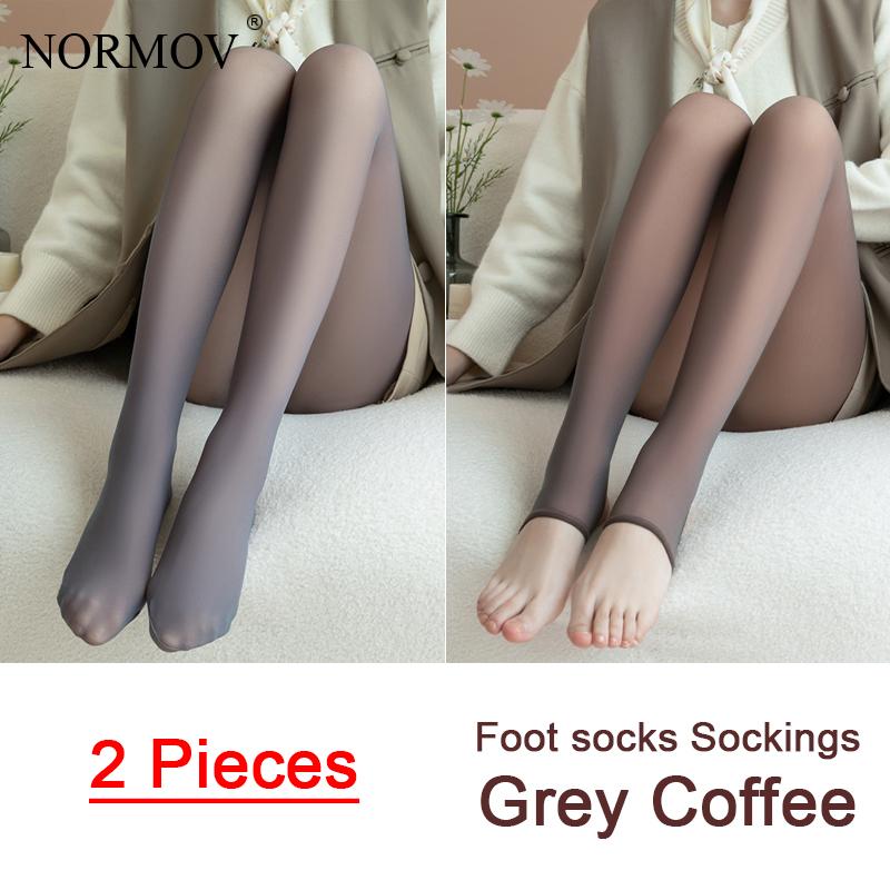 2 Pcs Winter Women Warm Leggings High Waist