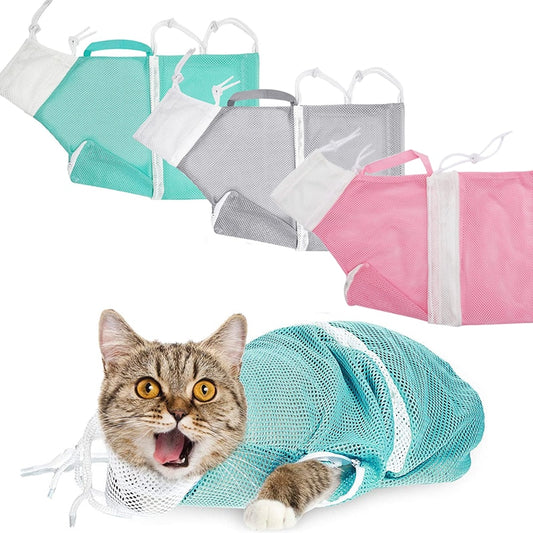 Pet Cat Bath Mesh Bag Multifunctional Adjustable