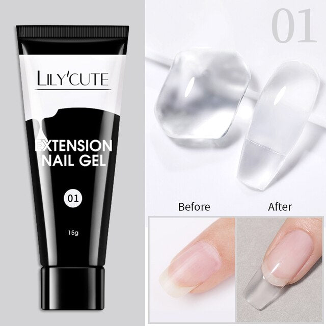 5ml Quick Extension Gel  White Clear Acrylic