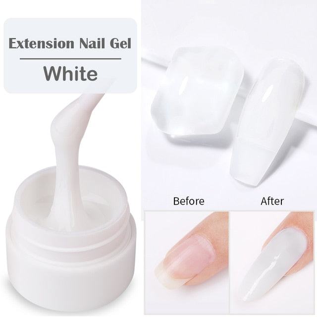 5ml Quick Extension Gel  White Clear Acrylic