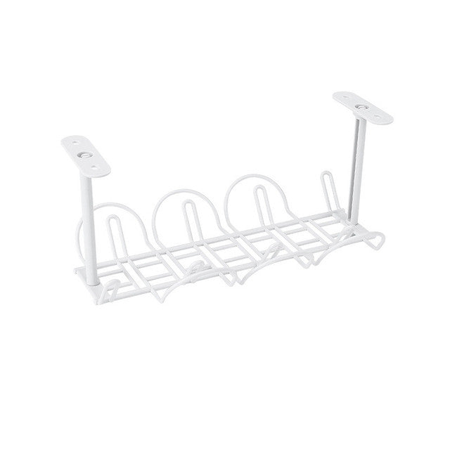 Plastic Storage Rack Cable Organizer Desk Set