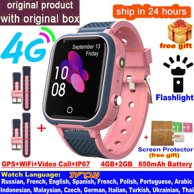 4G Smart Watch Kids GPS WIFI Video Call