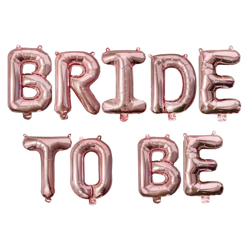 Wedding Decorations Rose Gold Bride To Be Letter Foil Ballon