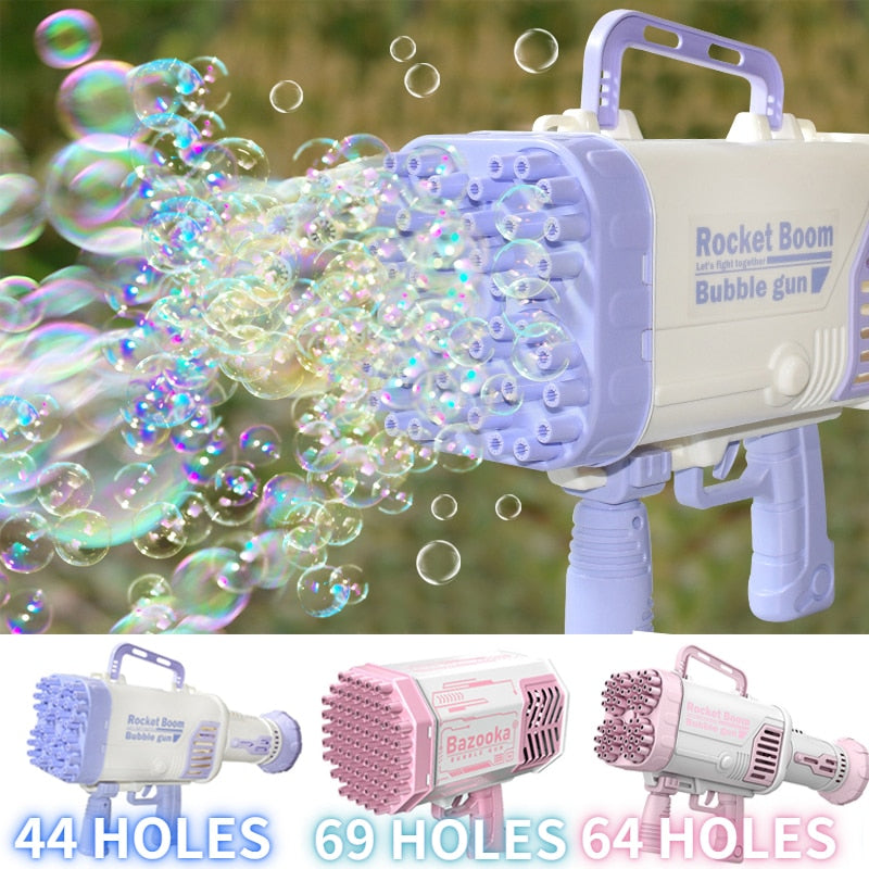 Holes Kid Outdoor Gatling Bubble Gun Toy Electric