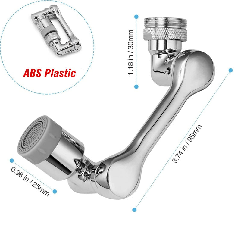 Rotatable Faucet Aerator Extender Plastic Splash