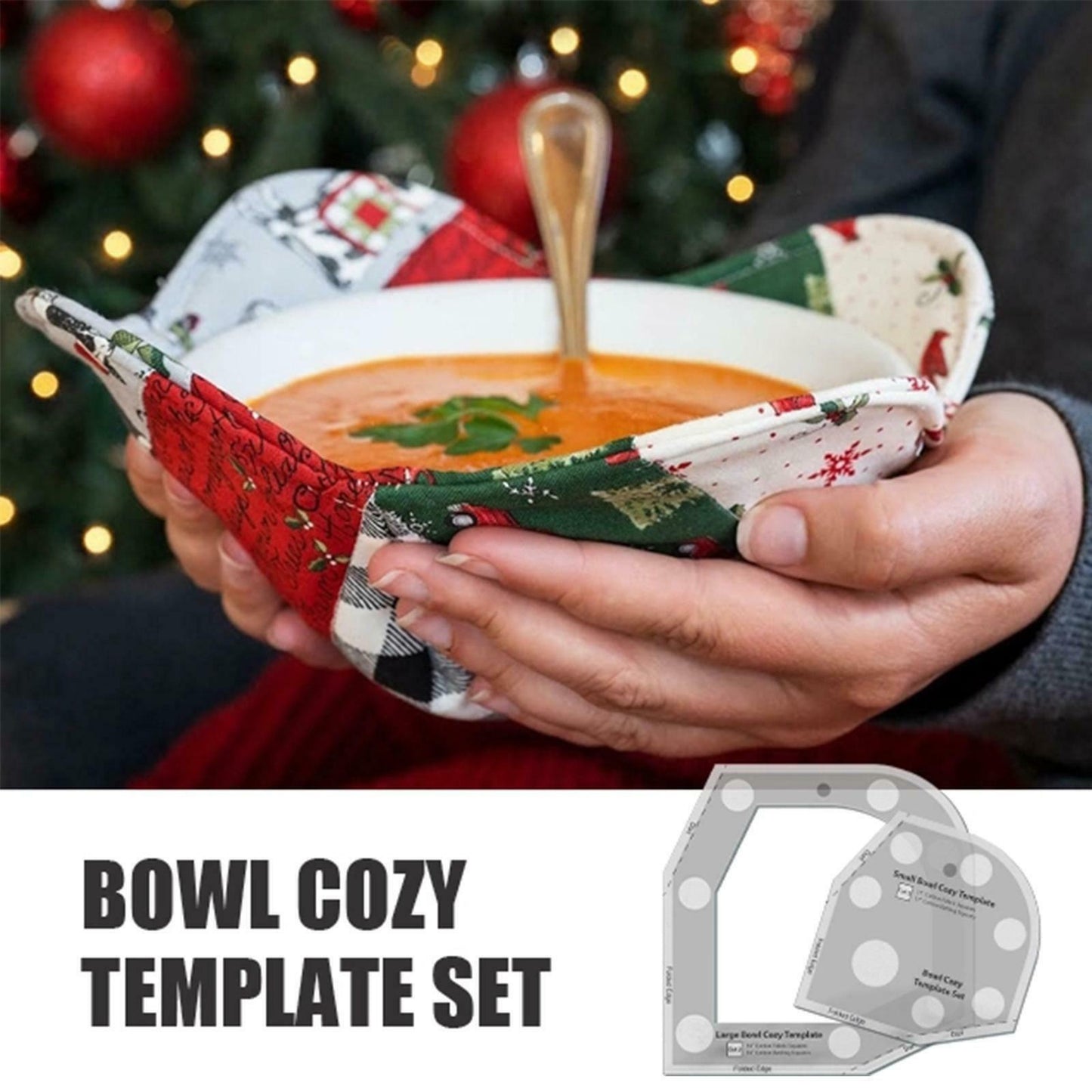 Bowl Cozy Template Cutting Ruler Set Bowl