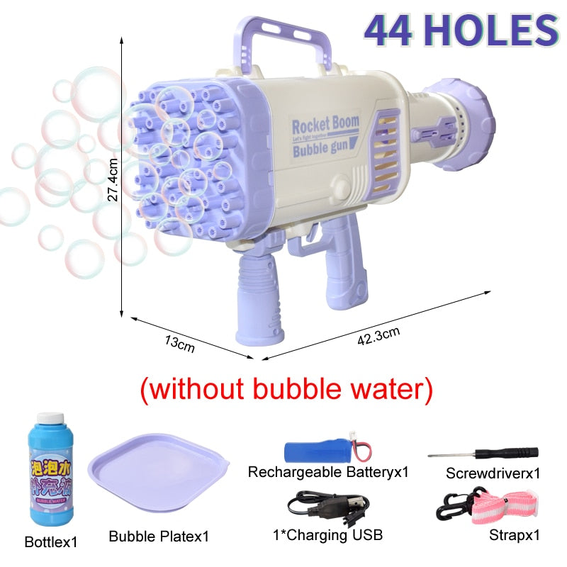 Holes Kid Outdoor Gatling Bubble Gun Toy Electric