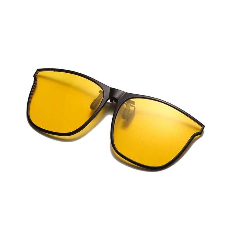 Vintage Square Glasses Polarized Clip On Sunglasses
